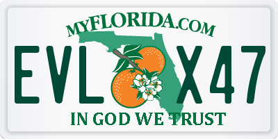FL license plate EVLX47