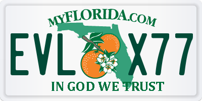 FL license plate EVLX77