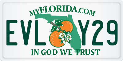 FL license plate EVLY29
