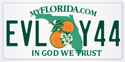 FL license plate EVLY44