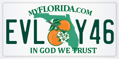FL license plate EVLY46