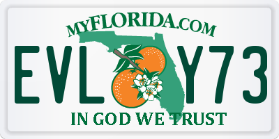 FL license plate EVLY73