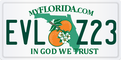 FL license plate EVLZ23