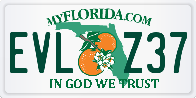 FL license plate EVLZ37