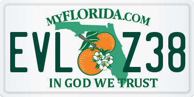 FL license plate EVLZ38