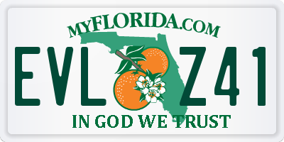 FL license plate EVLZ41