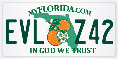 FL license plate EVLZ42