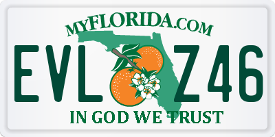 FL license plate EVLZ46