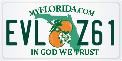 FL license plate EVLZ61