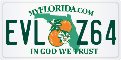 FL license plate EVLZ64