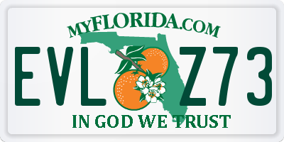 FL license plate EVLZ73