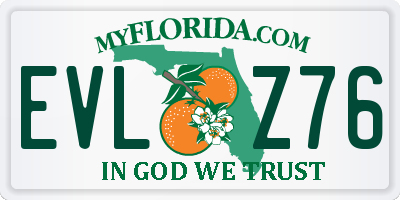 FL license plate EVLZ76