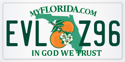 FL license plate EVLZ96