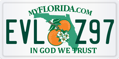 FL license plate EVLZ97