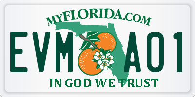 FL license plate EVMA01