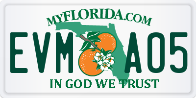 FL license plate EVMA05