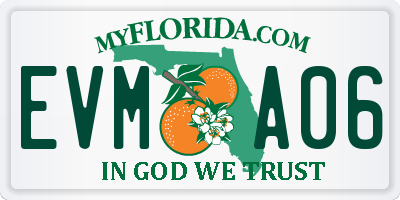 FL license plate EVMA06
