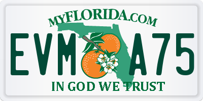 FL license plate EVMA75