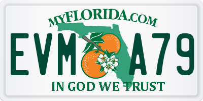 FL license plate EVMA79