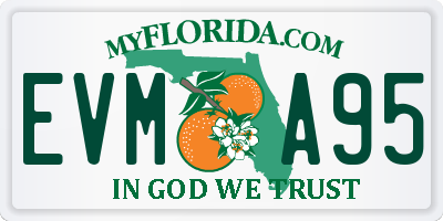 FL license plate EVMA95
