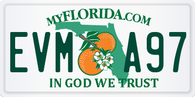 FL license plate EVMA97