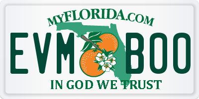 FL license plate EVMB00