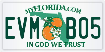 FL license plate EVMB05