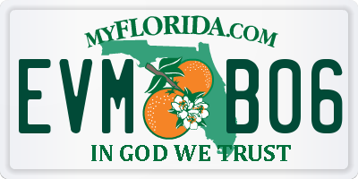 FL license plate EVMB06