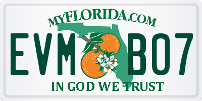 FL license plate EVMB07