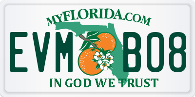 FL license plate EVMB08