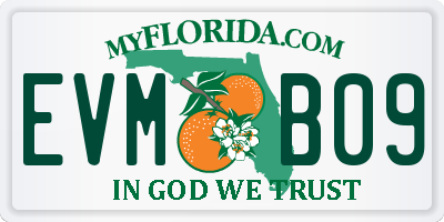 FL license plate EVMB09