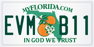 FL license plate EVMB11
