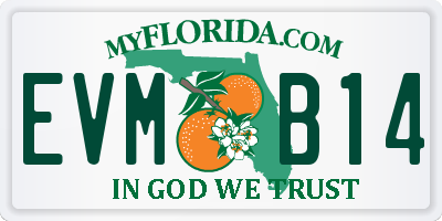 FL license plate EVMB14