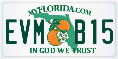 FL license plate EVMB15