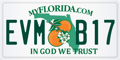 FL license plate EVMB17