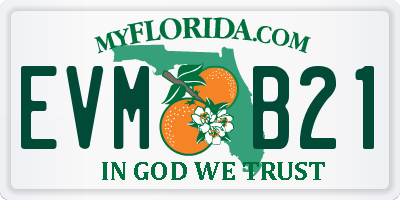FL license plate EVMB21