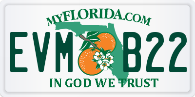 FL license plate EVMB22