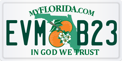 FL license plate EVMB23