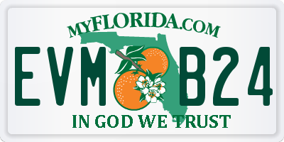 FL license plate EVMB24