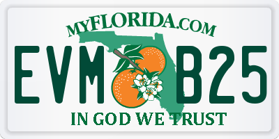 FL license plate EVMB25