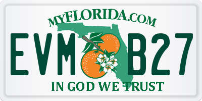 FL license plate EVMB27