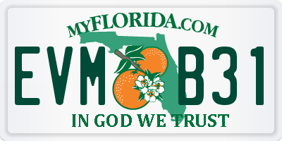 FL license plate EVMB31