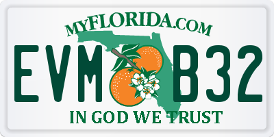 FL license plate EVMB32