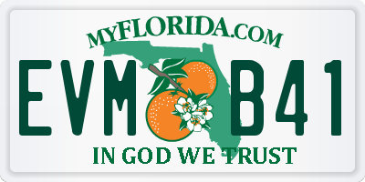 FL license plate EVMB41