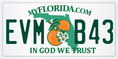 FL license plate EVMB43
