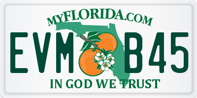 FL license plate EVMB45