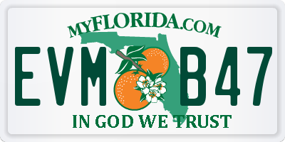 FL license plate EVMB47