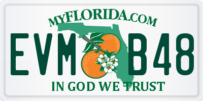 FL license plate EVMB48