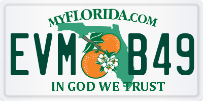 FL license plate EVMB49