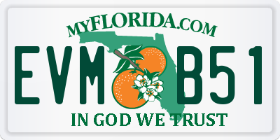 FL license plate EVMB51